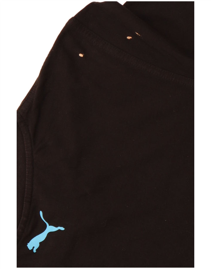 Damska koszulka z grafiką PUMA Top UK 10, mała, czarna bawełniana