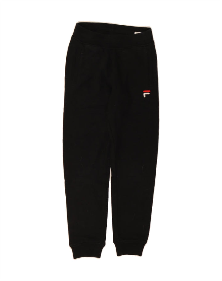 FILA Boys Tracksuit Trousers Joggers 7-8 Years Medium Black Cotton Vintage Fila and Second-Hand Fila from Messina Hembry 