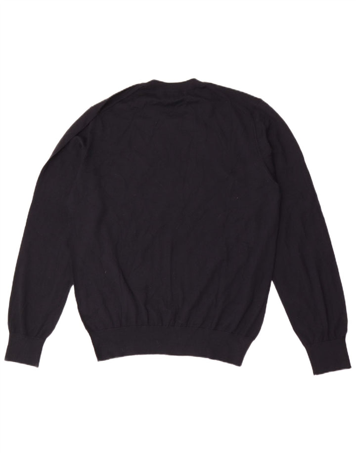 Męski sweter z okrągłym dekoltem Dolce & Gabbana IT 50, średni granatowy