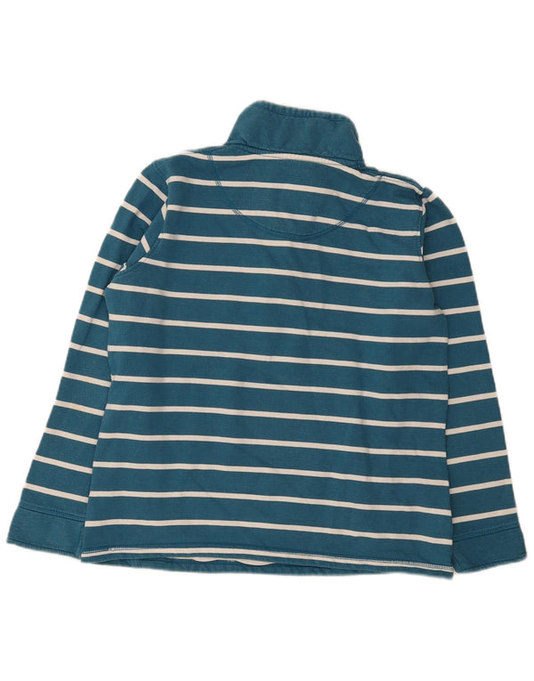 Crew Clothing Damska bluza z zamkiem błyskawicznym, UK 14, średnie niebieskie paski