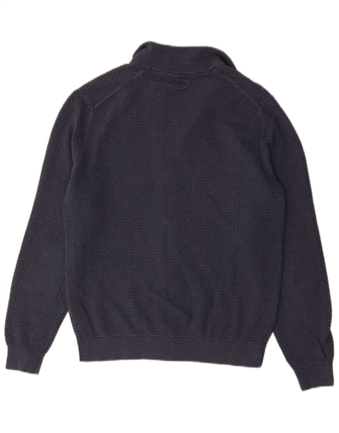 Męski sweter rozpinany Massimo Dutti z zamkiem błyskawicznym, mały, granatowy, bawełniany