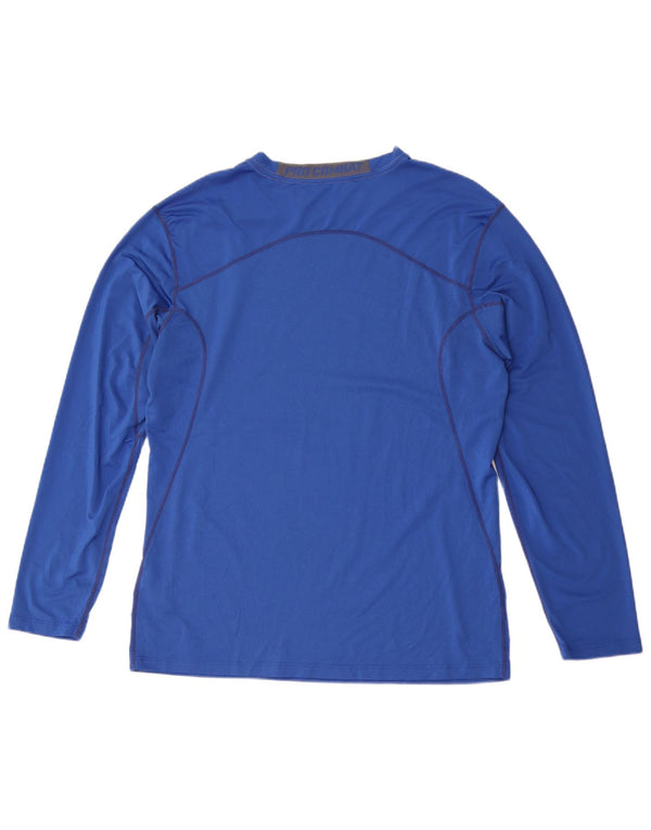 Męska koszulka Nike Dri Fit z długim rękawem, duży, niebieski poliester