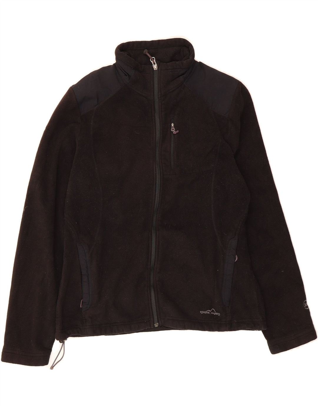 EDDIE BAUER Womens Fleece Jacket UK 16 Large Black Colourblock Polyester Vintage Eddie Bauer and Second-Hand Eddie Bauer from Messina Hembry 