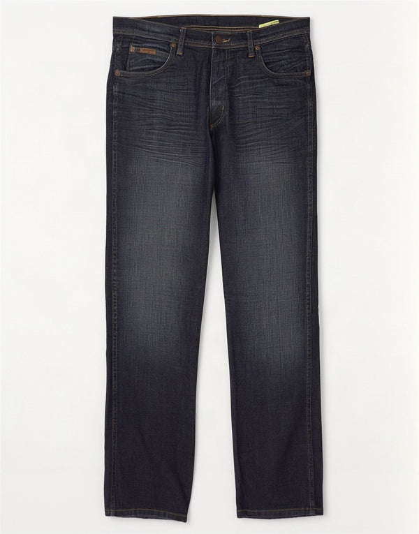 Męskie jeansy Wrangler Arizona Stretch Straight W34 L34 Granatowe, bawełniane