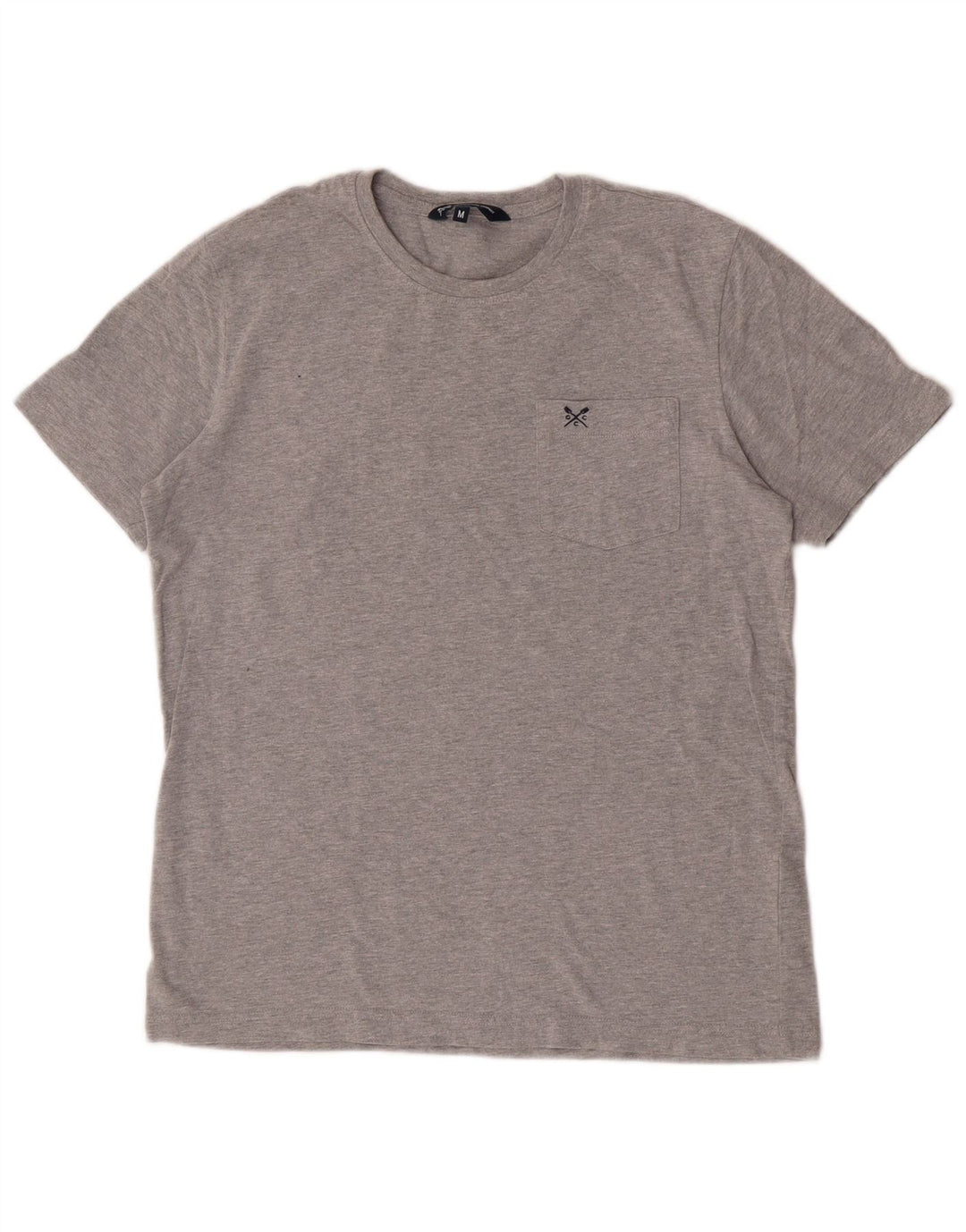 Crew Clothing Męski T-shirt Top Średniej Szarej Bawełny