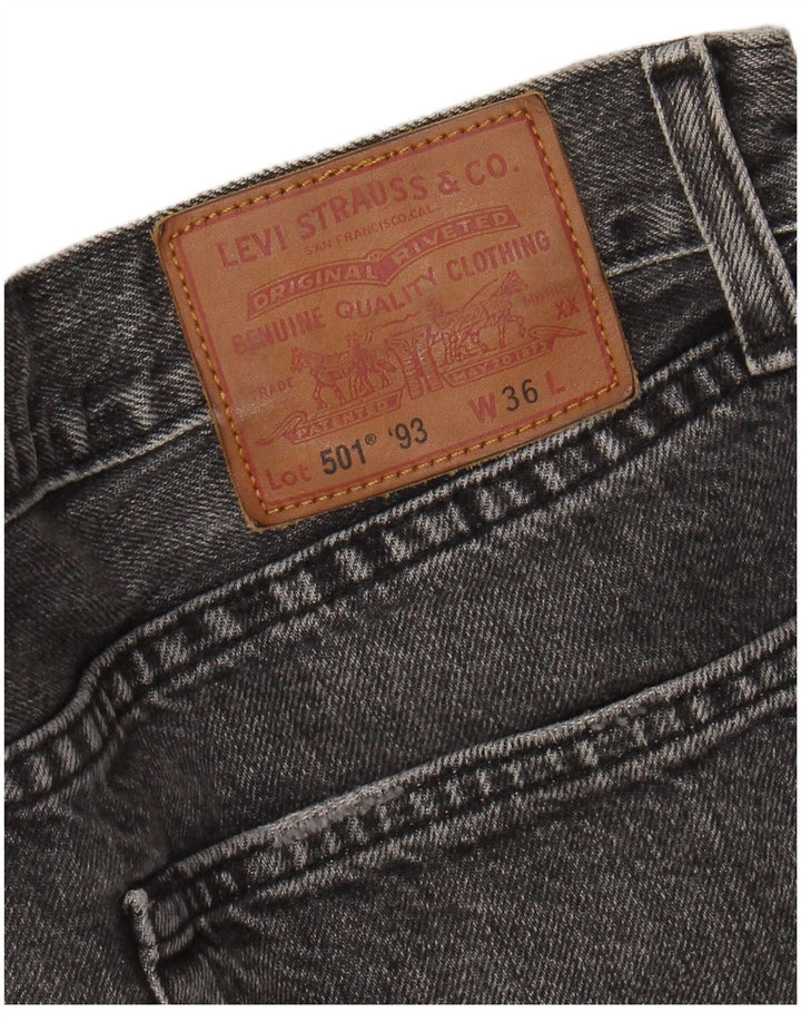 Męskie spodenki jeansowe Levi's 501 W36, duże, szare, bawełniane
