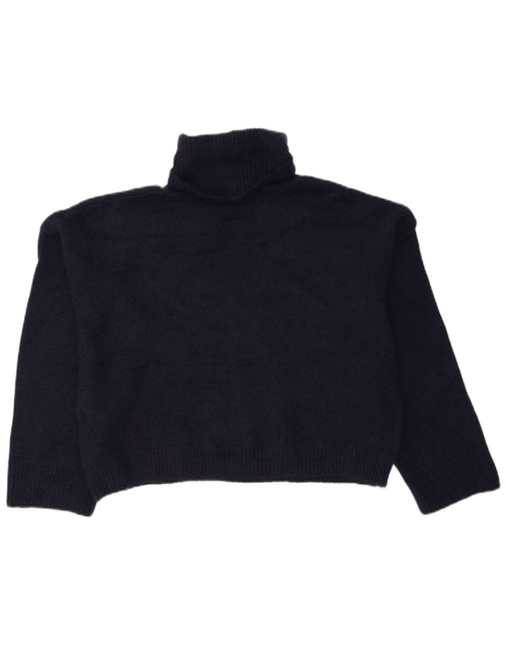Damski sweter oversize Zara z golfem UK 10, mały, granatowy