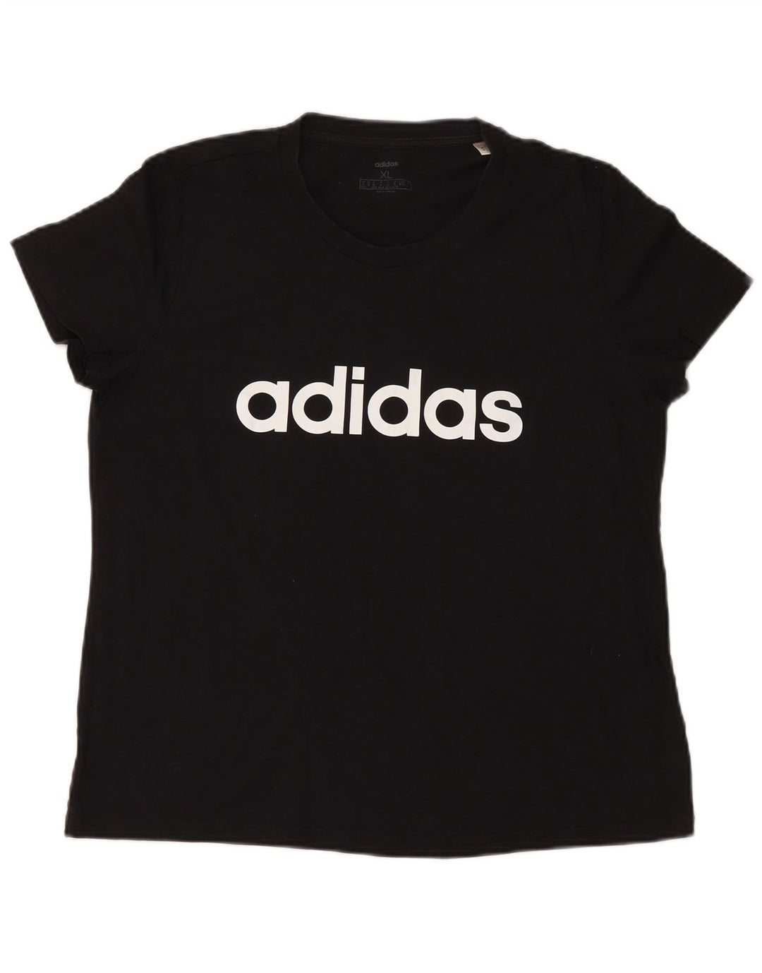 Damska koszulka z grafiką ADIDAS Top UK 20/22 XL, czarna bawełna