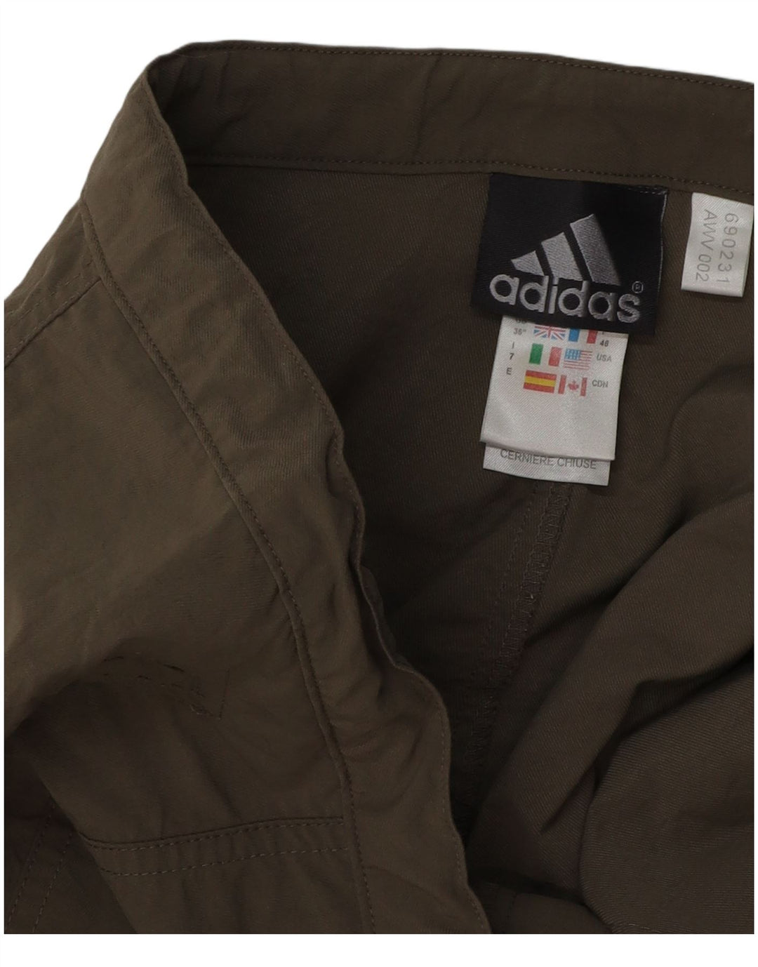 Męskie spodenki cargo ADIDAS W36, duże, khaki, poliester