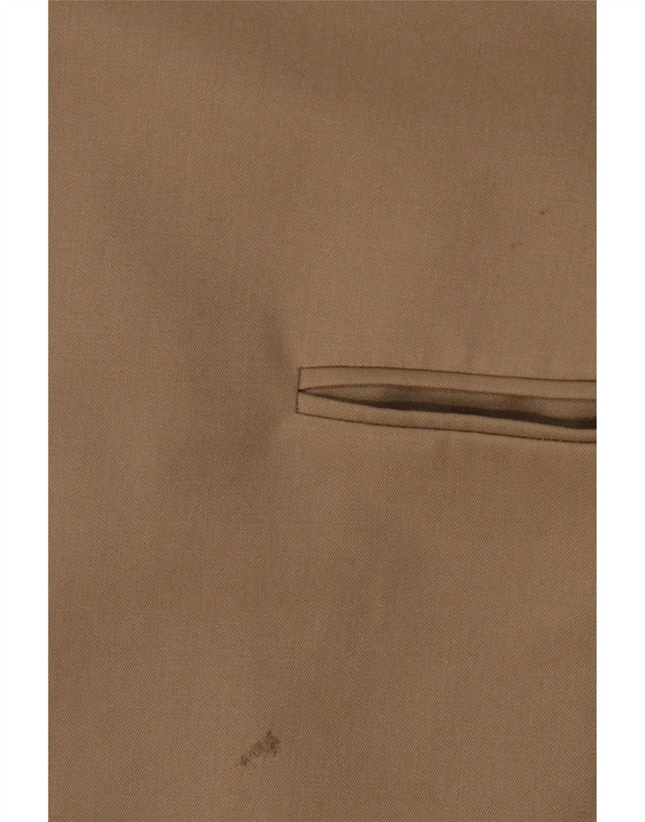 Damska marynarka Genny Longline zapinana na 3 guziki US 12, duża wełna khaki