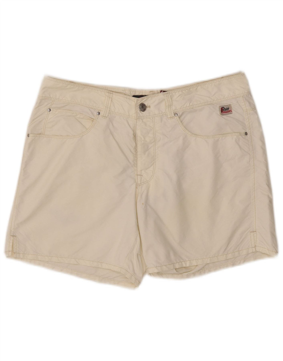 Damskie szorty Roy Rogers IT 48 XL W34 Off White Poliamid