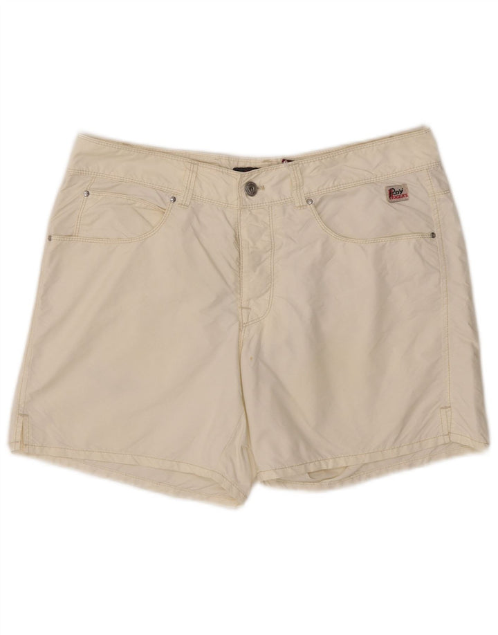 Damskie szorty Roy Rogers IT 48 XL W34 Off White Poliamid