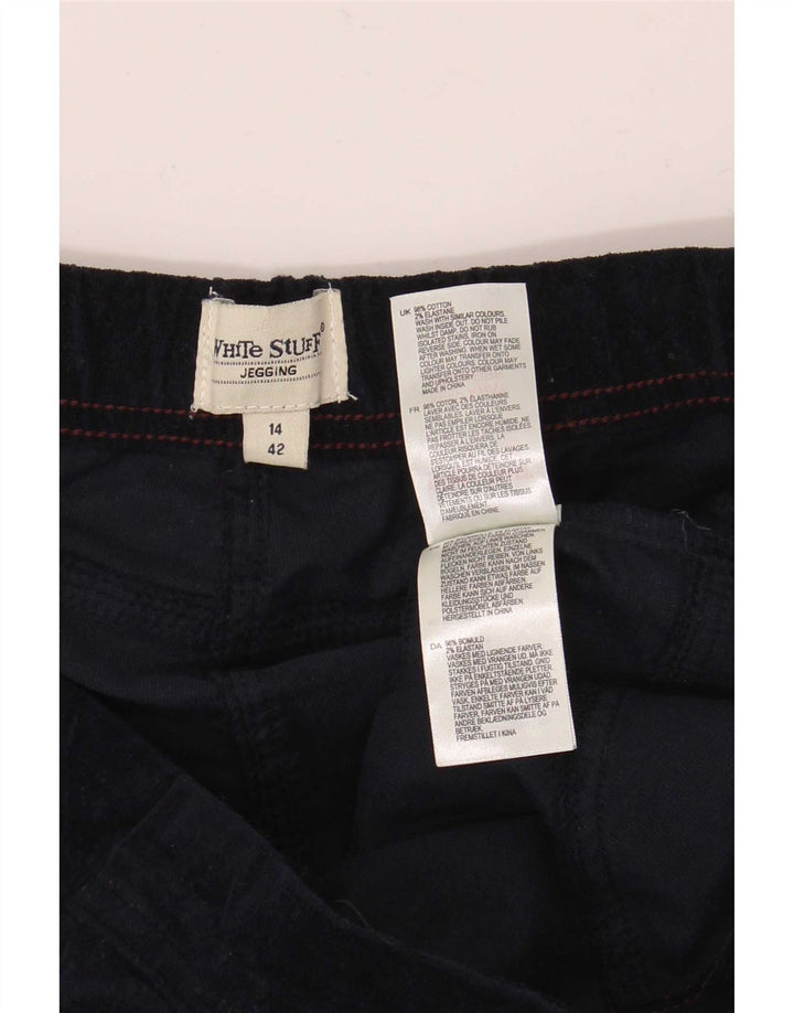 Damskie legginsy welurowe White Stuff UK 14, duże, granatowe, bawełniane