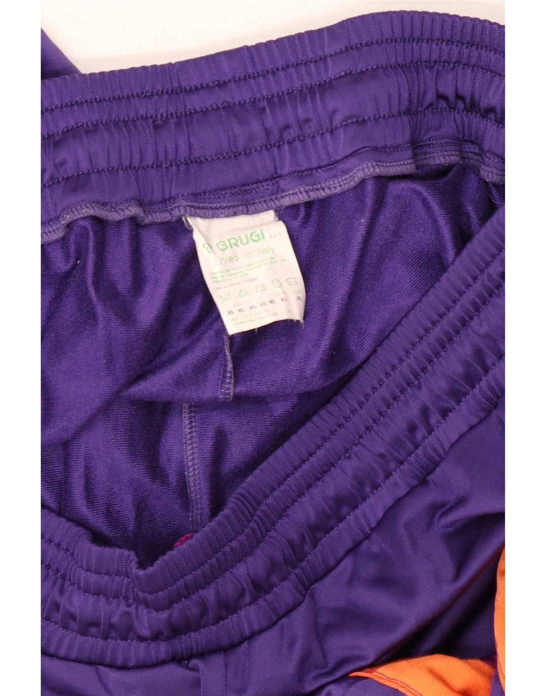 Męski pełny dres Brugi XL, fioletowy, poliester z blokami kolorów