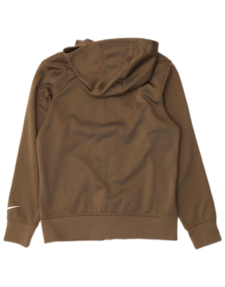 Chłopięcy sweter z kapturem i zamkiem Nike 3BRAND, 10-11 lat, średni, khaki, poliester