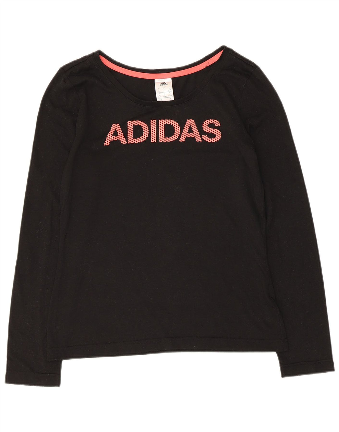 Damska koszulka graficzna Adidas z długim rękawem, UK 8/10, mała czarna