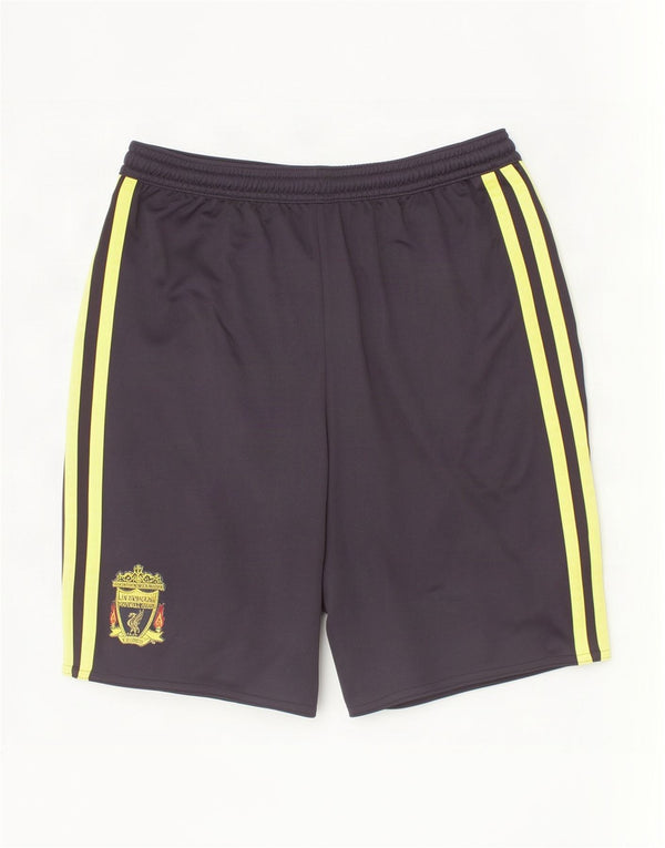 Chłopięce spodenki sportowe Adidas Liverpool 11-12 lat, czarny poliester z blokami kolorów