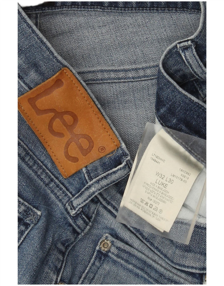 Lee Męskie Luke Slim Jeans W32 L30 Niebieskie bawełniane