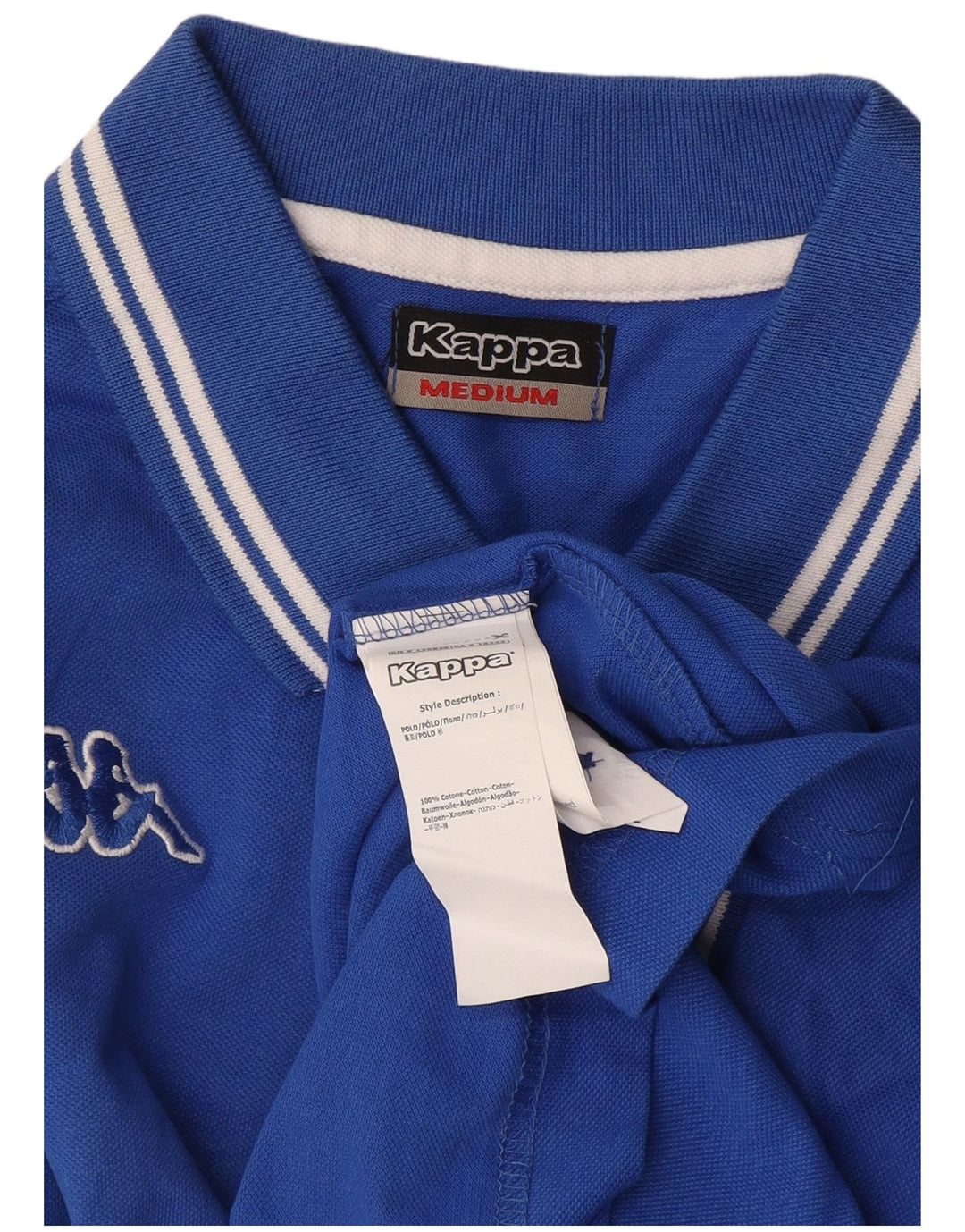 Męska koszulka polo Kappa, średnia niebieska, bawełniana