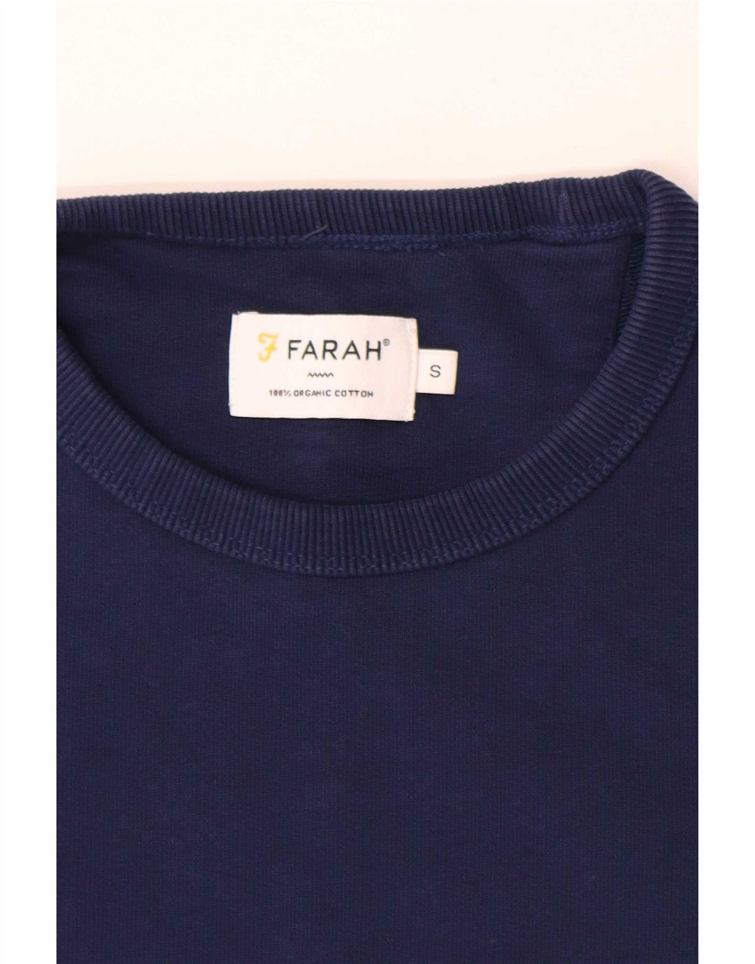 Farah Męska Bluza Sweter Mały Granatowy Bawełniany