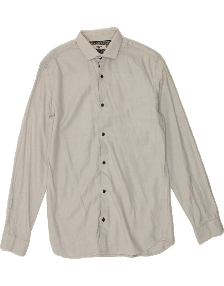 JACK & JONES Mens Shirt Small Grey Cotton Vintage Jack & Jones and Second-Hand Jack & Jones from Messina Hembry 