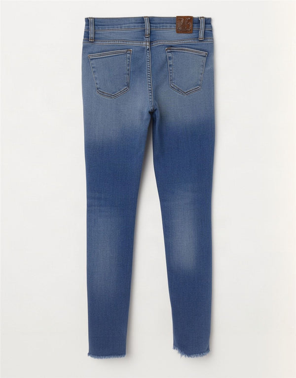 Damskie dżinsy rurki Zara w trudnej sytuacji EU 34 2XS W24 L26 Niebieskie