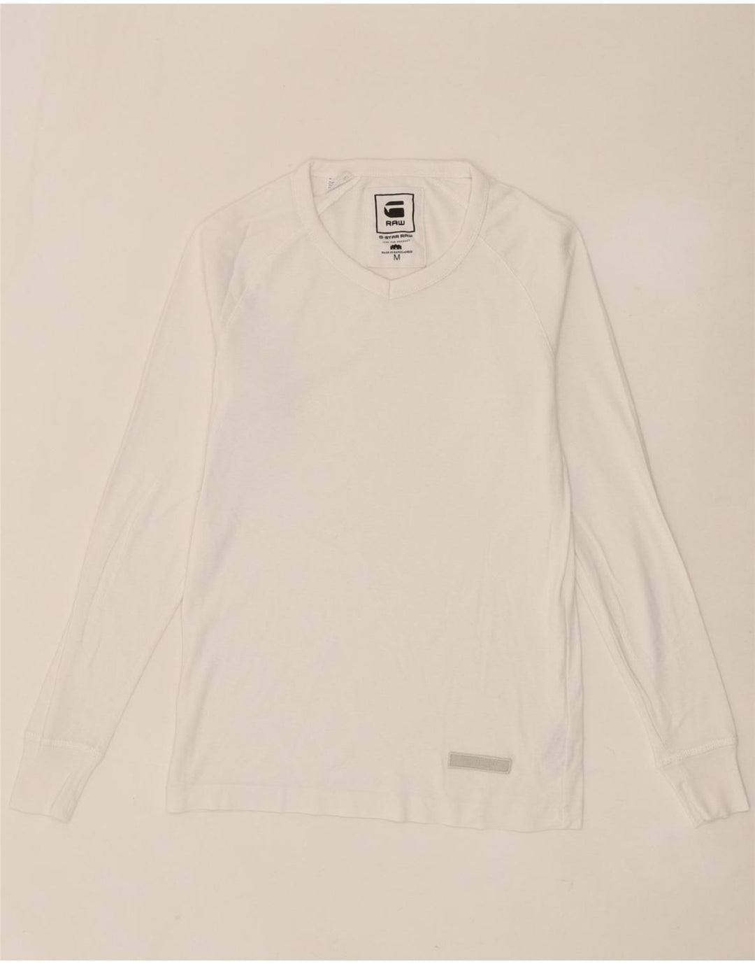 G-STAR Boys Top Long Sleeve 14-15 Years Medium White Cotton Vintage G-Star and Second-Hand G-Star from Messina Hembry 