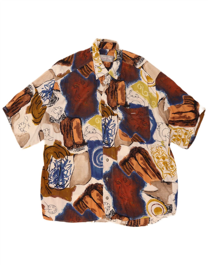 Męska koszula z krótkim rękawem Andre Leon XL, wielobarwny patchwork