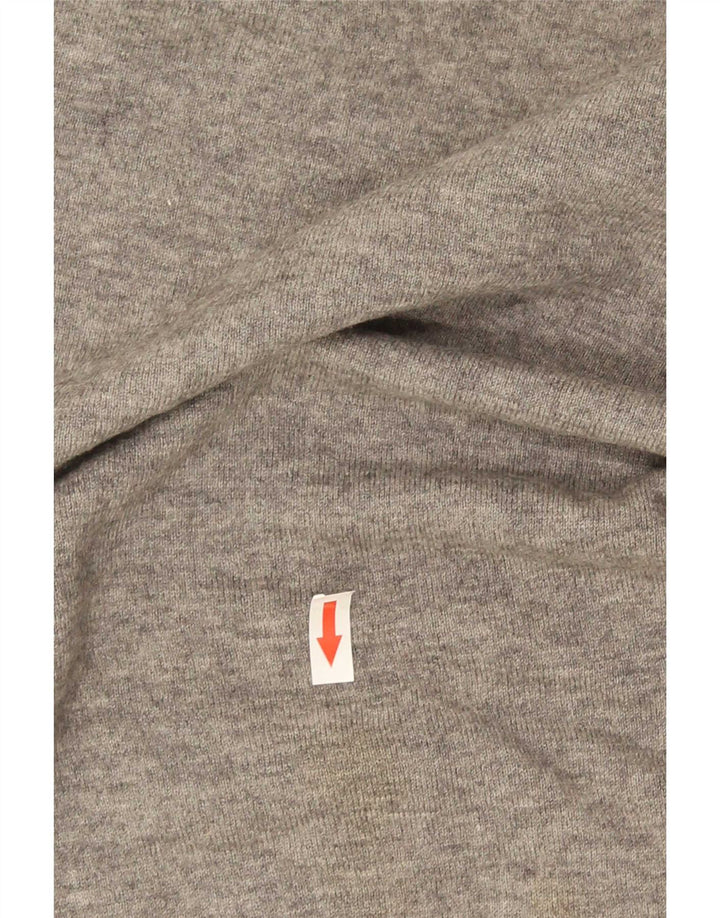 Męski sweter z okrągłym dekoltem Fred Perry, średnioszary, nakrapiany