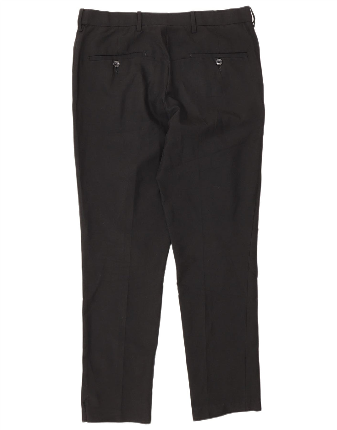 Marks & Spencer Męskie spodnie chino o dopasowanym kroju W32 L29 Czarny poliester