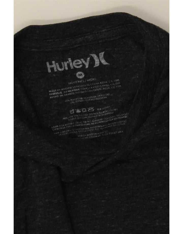 Męski T-shirt z grafiką Hurley Top, średnioszary, bawełniany