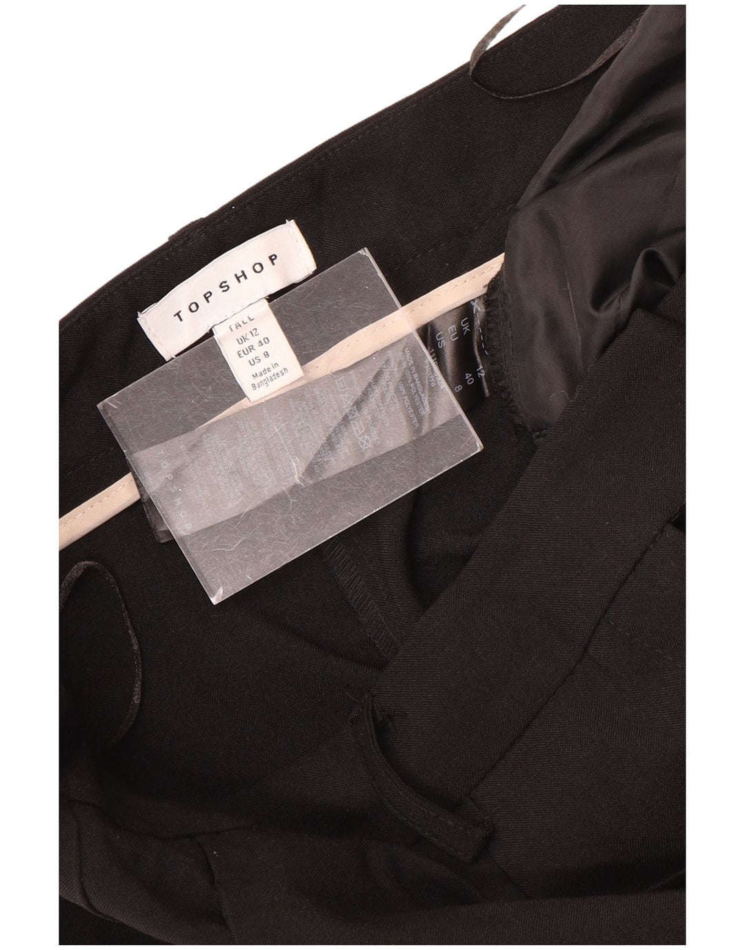 Damskie spodnie Chino Topshop UK 12 Medium W30 L32 Czarny poliester