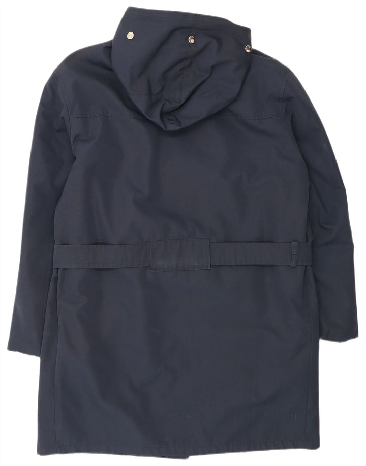 NINO Męski płaszcz wiatrówka z kapturem o luźnym kroju EU 48 Średni granat