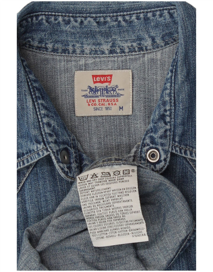 Męska koszula dżinsowa Levi's, średnia niebieska, bawełniana