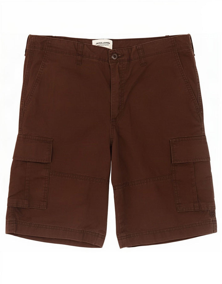 Męskie spodenki cargo Jack & Jones, duże W34, brązowa bawełna