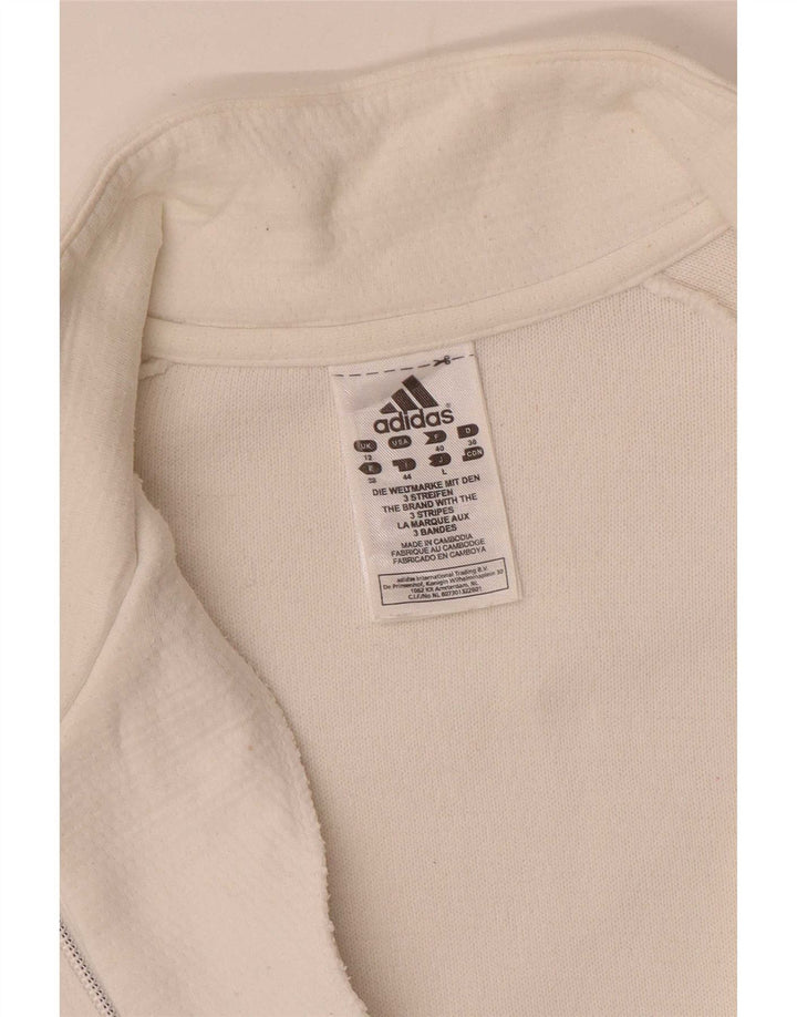 Damska kurtka dresowa Adidas Regular Fit UK 12 w średnie białe paski