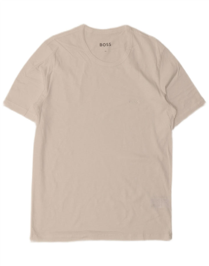 Koszulka męska HUGO BOSS Top, średnia, biała bawełna