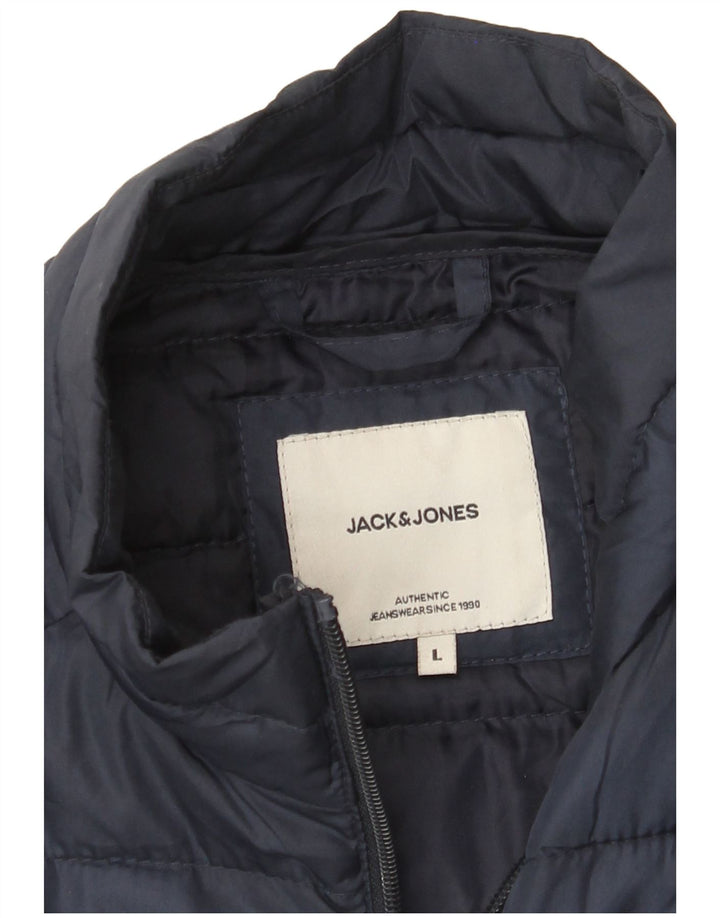 Męska ocieplana kurtka Jack & Jones UK 40, duża, granatowa