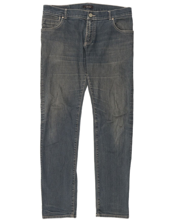 Męskie jeansy slim fit Zara EU 46 XL W36 L32 Niebieskie bawełniane