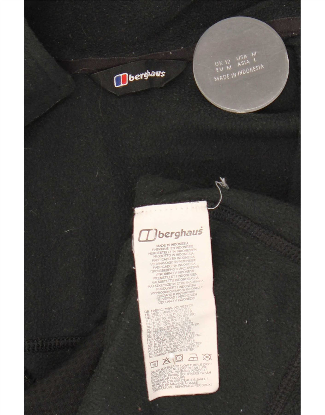 Damska kurtka polarowa Berghaus UK 12, średni czarny poliester