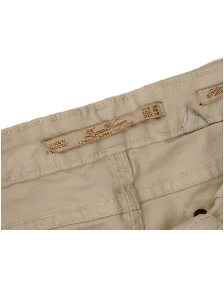 Damskie spodnie typu slim casual Zara EU 38 Small W28 L26 Off White
