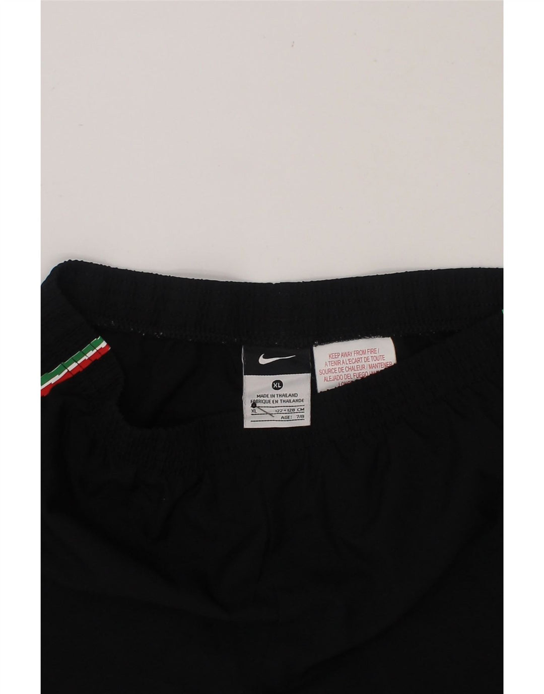 NIKE Boys Juventus Sport Shorts 7-8 Years XL Black Polyester Vintage Nike and Second-Hand Nike from Messina Hembry 
