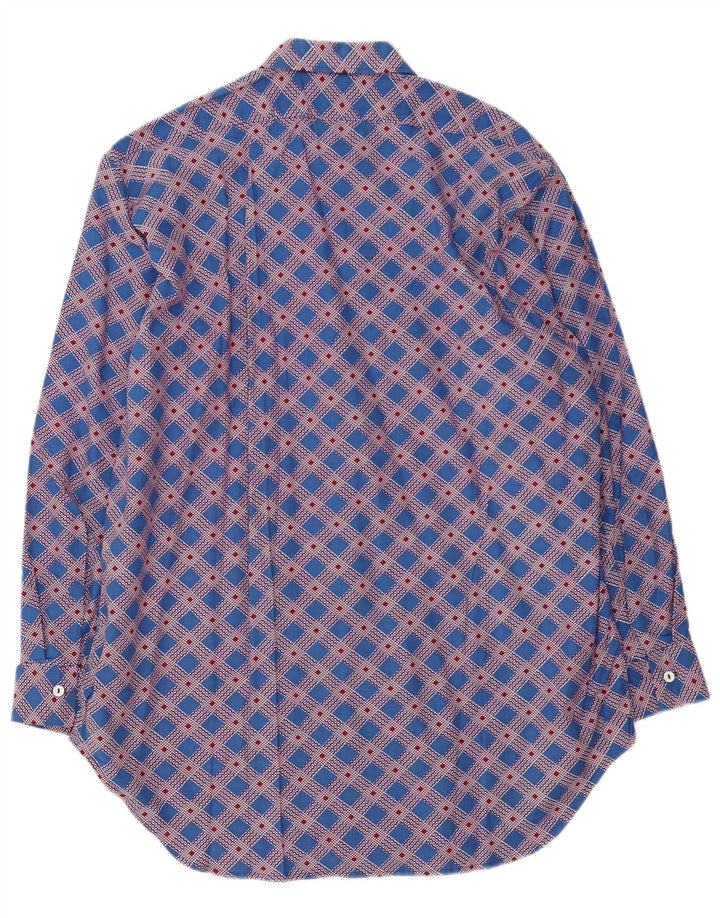 Koszula męska w stylu vintage, duża niebieska kratka