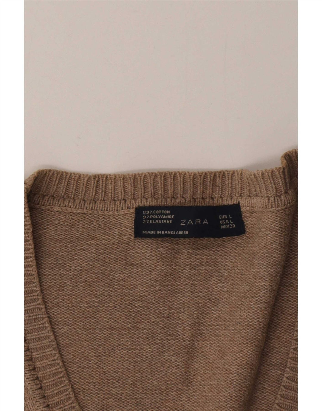Sweter damski Zara Cardigan UK 16, duży, szary, bawełniany