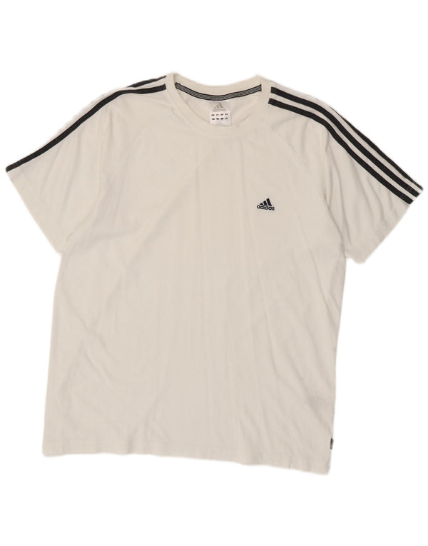 Adidas Męska Koszulka Top Duża Biała Bawełna