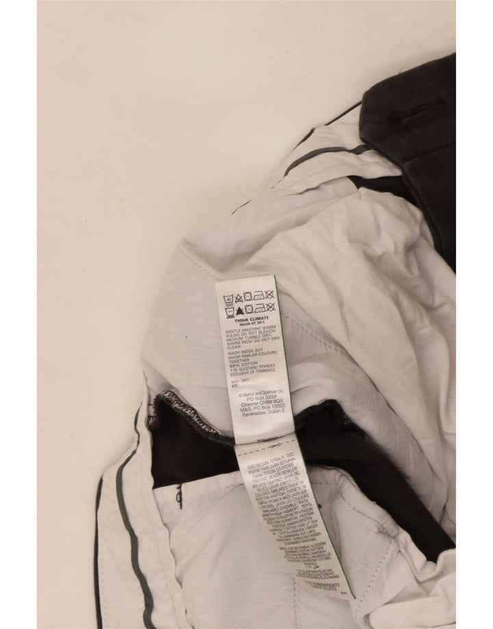 Marks & Spencer Męskie spodnie typu slim chino W36 L33 Brązowa bawełna