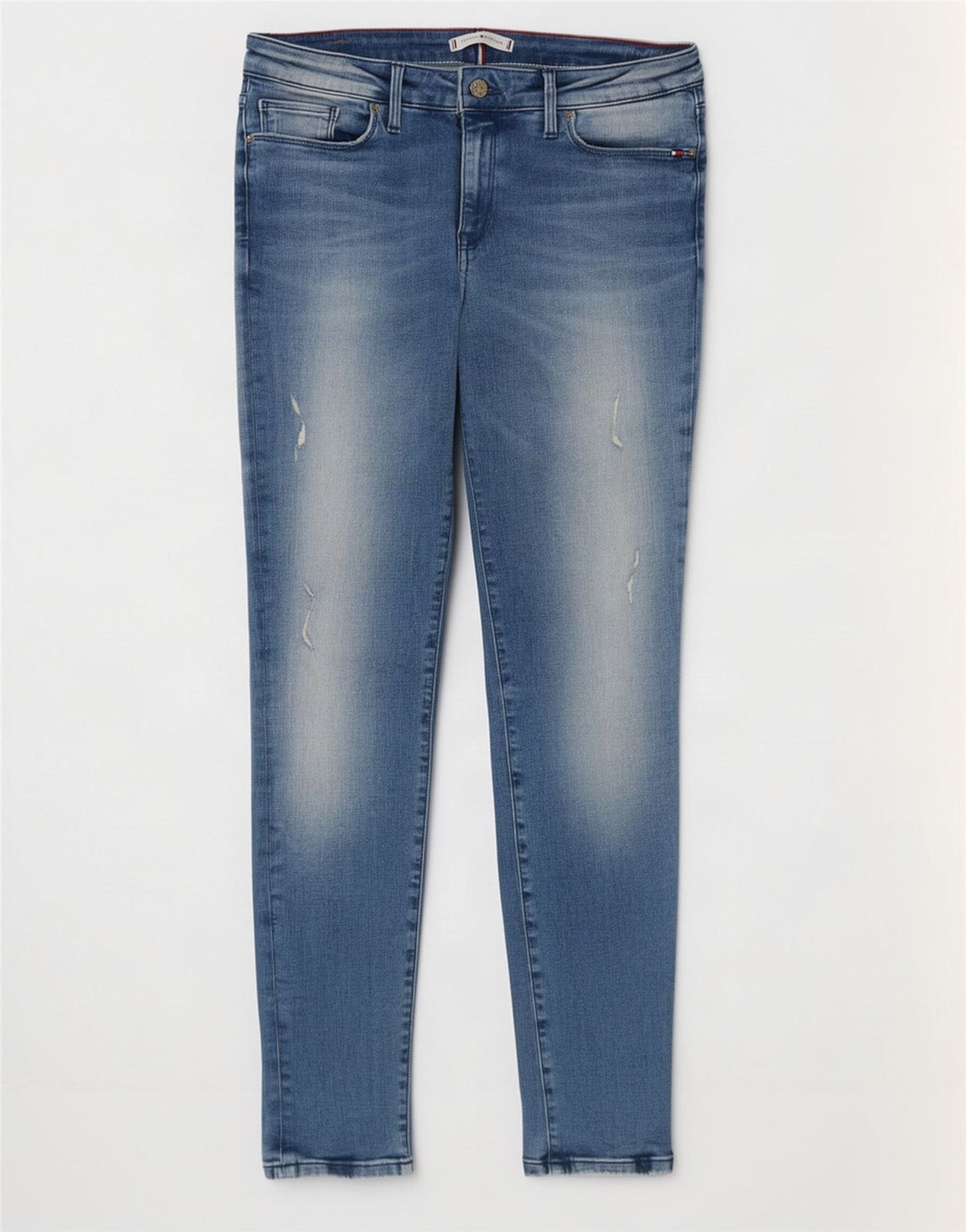 Damskie dżinsy Tommy Hilfiger Como RW Distressed Jegging W31 L30 Niebieskie