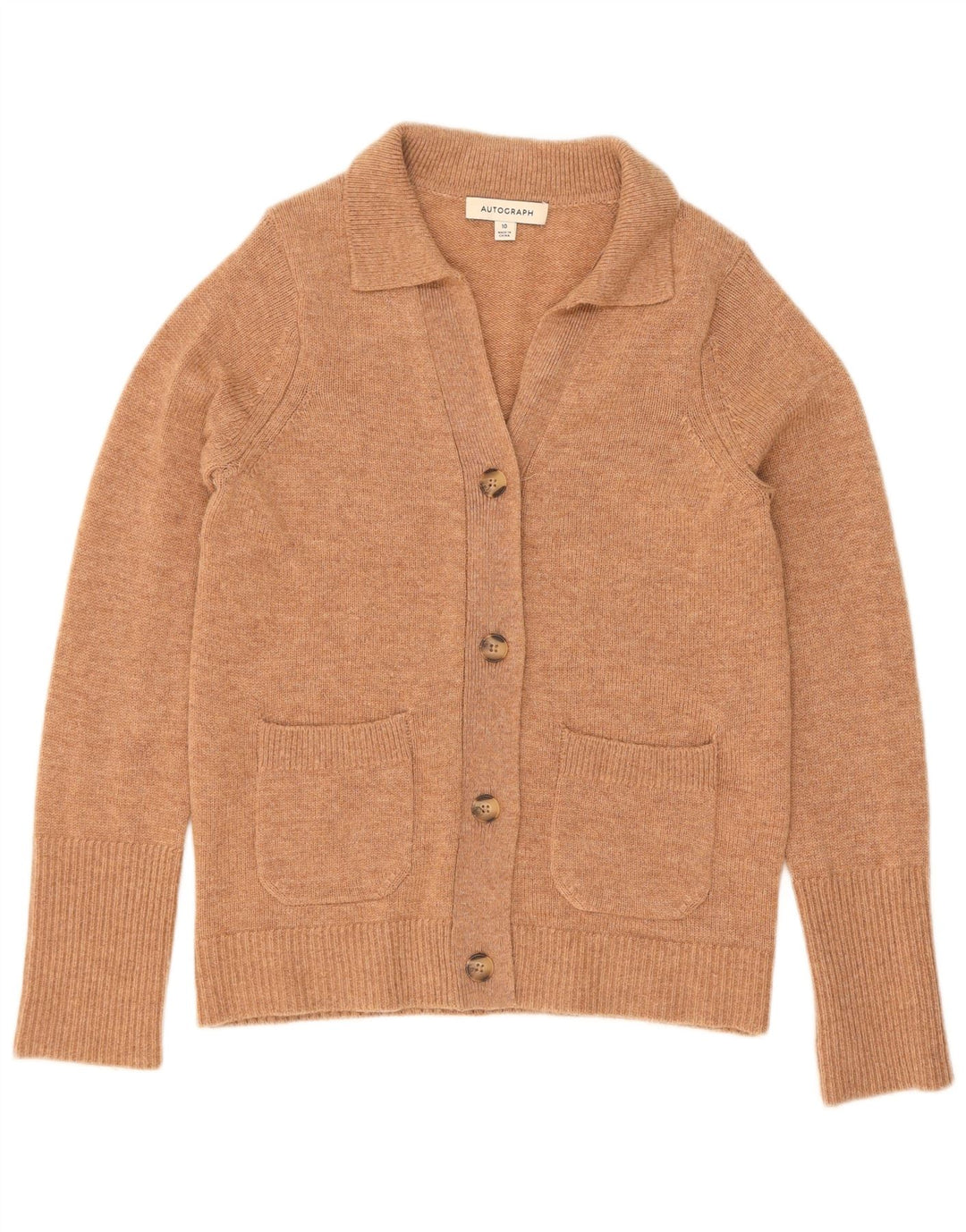 Marks & Spencer Damski sweter z autografem, UK 10, mały beż