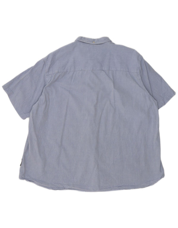Koszula męska z krótkim rękawem French Connection, niebieska, bawełniana 2XL