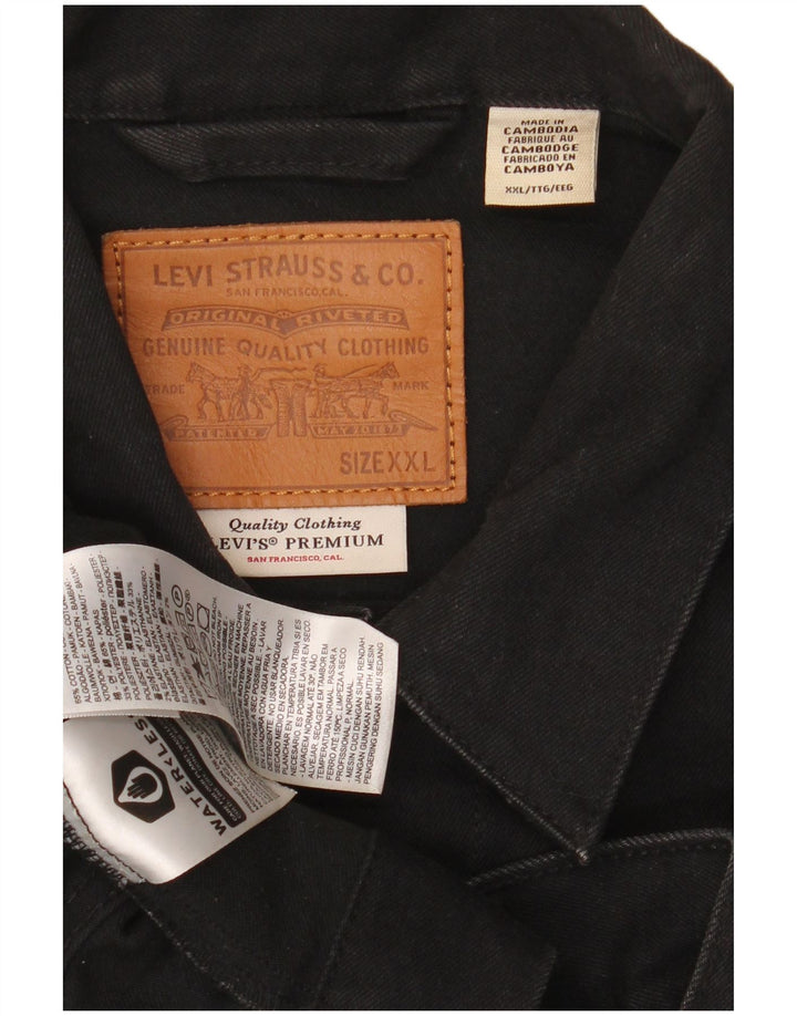 Męska kurtka dżinsowa Levi's UK 44 2XL Czarna bawełniana